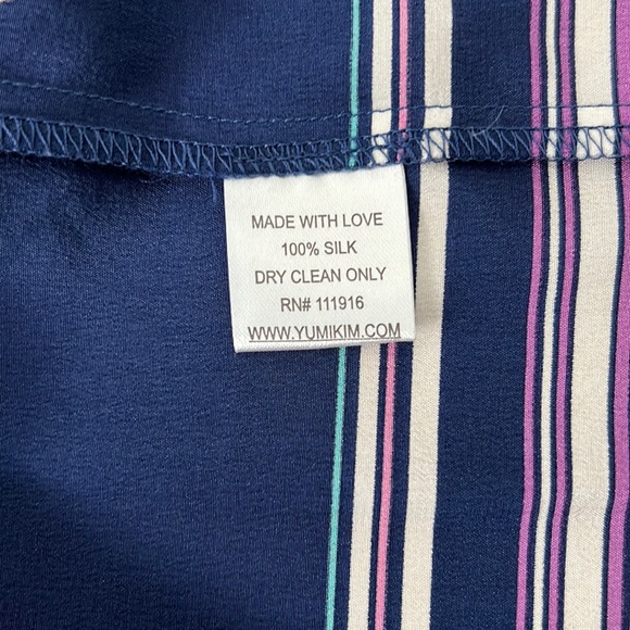 YUMI KIM Ruffle Boarder Print Hem Silk Dress - Size Large - Picture 12 of 15